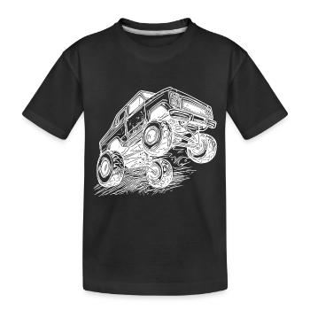 Hobby Monstertruck Modellbau Spielzeug Reifen - Kinder Premium Bio T-Shirt - Schwarz - Vorne