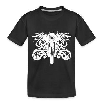 Tattoo Wild Flames Style Motor Racing - Kids' Premium Organic T-Shirt - black - Front