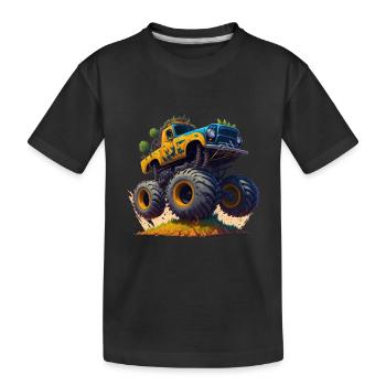 Monstertruck - Kinder Premium Bio T-Shirt - Schwarz - Vorne