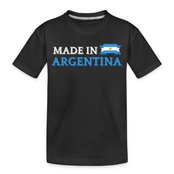 Hergestellt in Argentinien - Kinder Premium Bio T-Shirt - Schwarz - Vorne