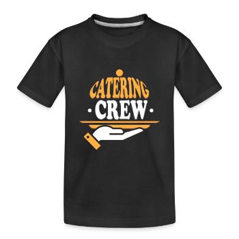 Équipe de restauration Traiteurs au service de l’équipe de restauration - T-shirt bio Premium Enfant - noir - Devant
