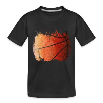 Basketball Basketballer - Kinder Premium Bio T-Shirt - Schwarz - Vorne