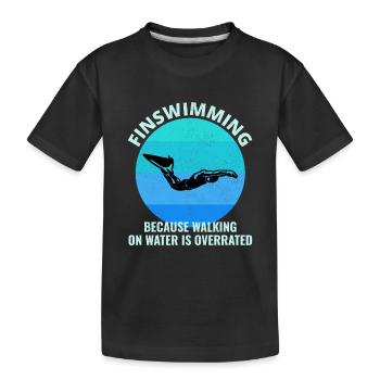 Nageoires Nageoire Nageur Natation Sports nautiques - T-shirt bio Premium Enfant - noir - Devant