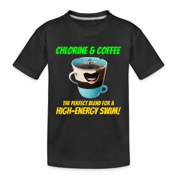 Chlor und Kaffee: Schwimmer Schwimmen Schwimmen - Kinder Premium Bio T-Shirt - Schwarz - Vorne
