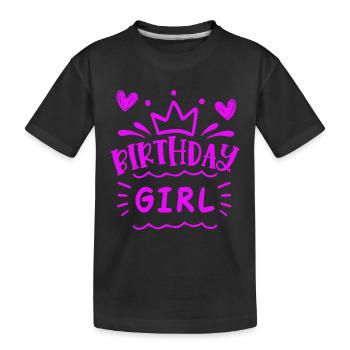 Anniversaire Fille Idée cadeau Fille Anniversaire - T-shirt bio Premium Enfant - noir - Devant