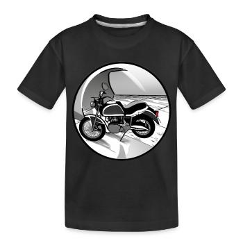 Motocyclette - T-shirt bio Premium Enfant - noir - Devant