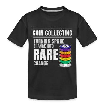 Numismatique de collection de pièces de monnaie - T-shirt bio Premium Enfant - noir - Devant