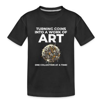 Numismatique de collection de pièces de monnaie - T-shirt bio Premium Enfant - noir - Devant