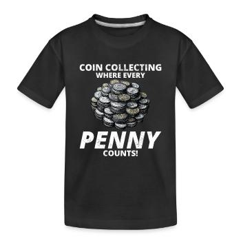 Numismatique de collection de pièces de monnaie - T-shirt bio Premium Enfant - noir - Devant