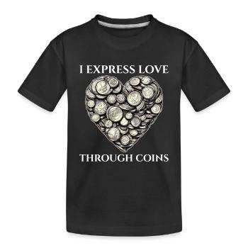 Numismatique de collection de pièces de monnaie - T-shirt bio Premium Enfant - noir - Devant