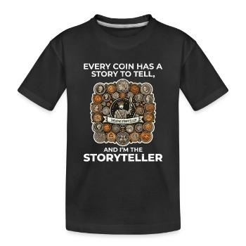 Numismatique de collection de pièces de monnaie - T-shirt bio Premium Enfant - noir - Devant