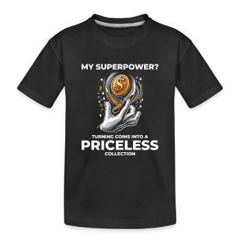 Numismatique de collection de pièces de monnaie - T-shirt bio Premium Enfant - noir - Devant