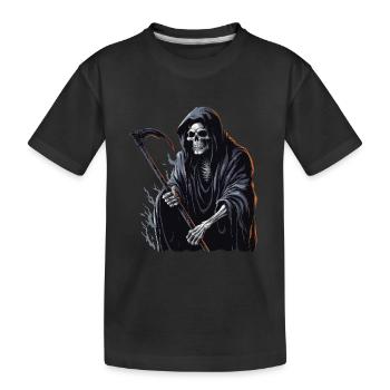 Halloween Grim Reaper - Kids' Premium Organic T-Shirt - black - Front
