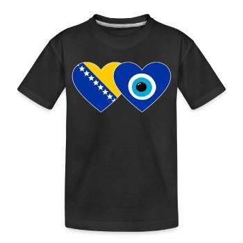 Drapeau de Bosnie Nazarpearl - T-shirt bio Premium Enfant - noir - Devant
