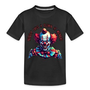 Niemand mag einen Clown um Mitternacht - Kinder Premium Bio T-Shirt - Schwarz - Vorne