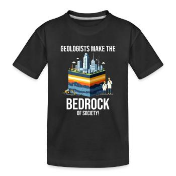 Geologen: Das Fundament der Gesellschaft, Geologie - Kinder Premium Bio T-Shirt - Schwarz - Vorne