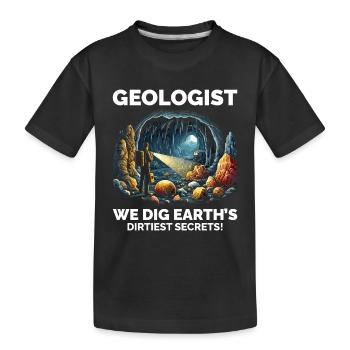 Geologist: Exploring Earth's Hidden Wonders - Kids' Premium Organic T-Shirt - black - Front