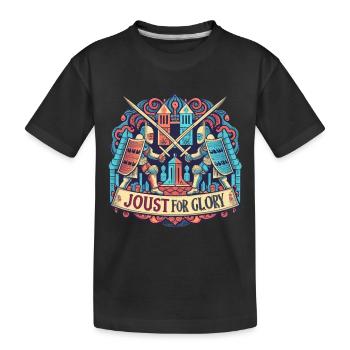 Armure médiévale de la Renaissance Knight Knight - T-shirt bio Premium Enfant - noir - Devant