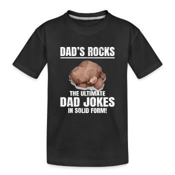 Rock Collecting Rockhounding Funny Geology Dad - Kids' Premium Organic T-Shirt - black - Front