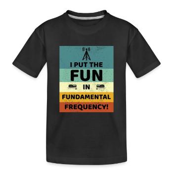 Amusez-vous avec la radio amateur à fréquence fondamentale - T-shirt bio Premium Enfant - noir - Devant