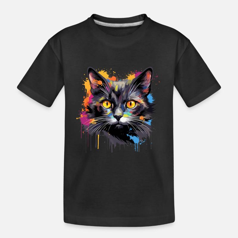 chat noir - T-shirt bio Premium Enfant - noir