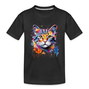 Chat mignon - T-shirt bio Premium Enfant - noir - Devant