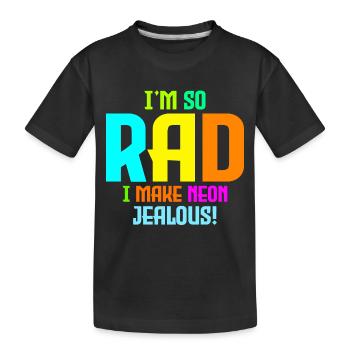 Rad Design inspiré du néon des années 80 - Style rétro - T-shirt bio Premium Enfant - noir - Devant