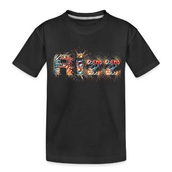 Rizz - Feuerwerk - Kinder Premium Bio T-Shirt - Schwarz - Vorne