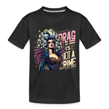 Inspiré exclusif de la culture drag et de la drag queen - T-shirt bio Premium Enfant - noir - Devant