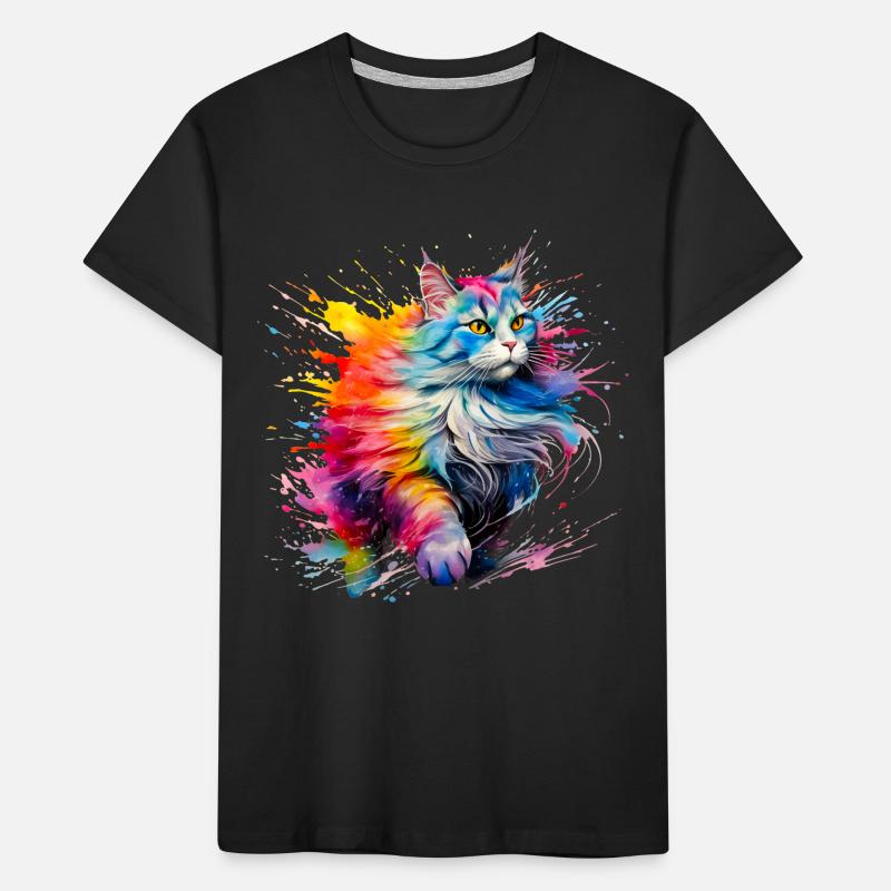 Cat, Maine Coon Kids' Premium Organic T-Shirt