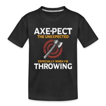 Axt-pect der unerwartete Axt werfende Holzfäller - Kinder Premium Bio T-Shirt - Schwarz - Vorne