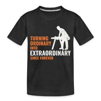 Woodworker Woodcutter Carpenter Woodworking Funny - Kids' Premium Organic T-Shirt - black - Front