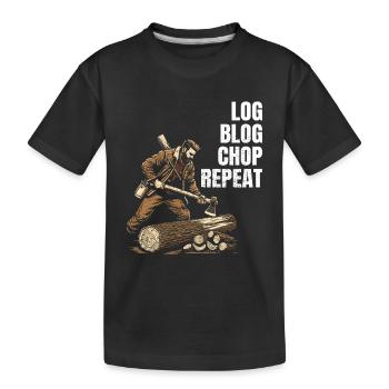 Bûcheron bûcheron bûcheron hache bûcheron drôle - T-shirt bio Premium Enfant - noir - Devant