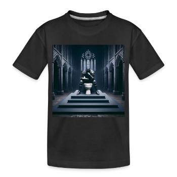 Fart Souls - Hollow Knight on Porcelain Throne #08 - Kids' Premium Organic T-Shirt - black - Front
