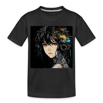 Anime Eyes Digital - Kids' Premium Organic T-Shirt - black - Front