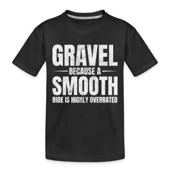 Hilarious Gravel Riding: Off-road Cycling Bike - Kids' Premium Organic T-Shirt - black - Front