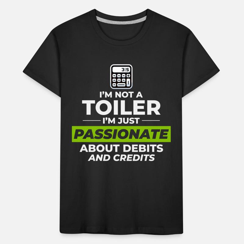 Comptable passionné Débits Crédits Drôle Humour T-shirt bio Premium Enfant