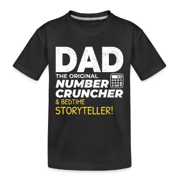 Comptable Papa Comptabilité Finance Financier Drôle - T-shirt bio Premium Enfant - noir - Devant