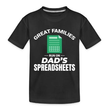 Buchhalter Papa Buchhaltung Finanzen Finanzen Lustig - Kinder Premium Bio T-Shirt - Schwarz - Vorne