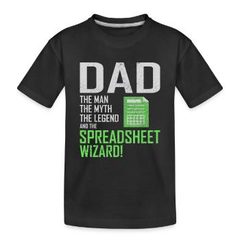 Comptable Papa Comptabilité Finance Financier Drôle - T-shirt bio Premium Enfant - noir - Devant