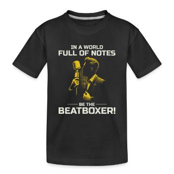 Beatboxing, Humour, Musique, Art, Culture, Comédie musicale - T-shirt bio Premium Enfant - noir - Devant