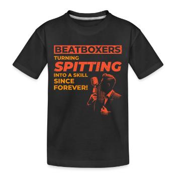 Beatboxing, Comédie musicale, Cracher, Compétence, Humoristique - T-shirt bio Premium Enfant - noir - Devant