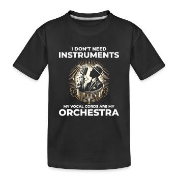 Beatboxing Culture Orchestre Humour musical Beatbox - T-shirt bio Premium Enfant - noir - Devant