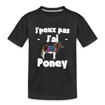 Ich kann nicht, ich kann Pony haben - Kinder Premium Bio T-Shirt - Schwarz - Vorne
