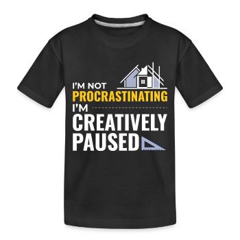 Architekten Bauwesen Kreativität Prokrastination - Kinder Premium Bio T-Shirt - Schwarz - Vorne