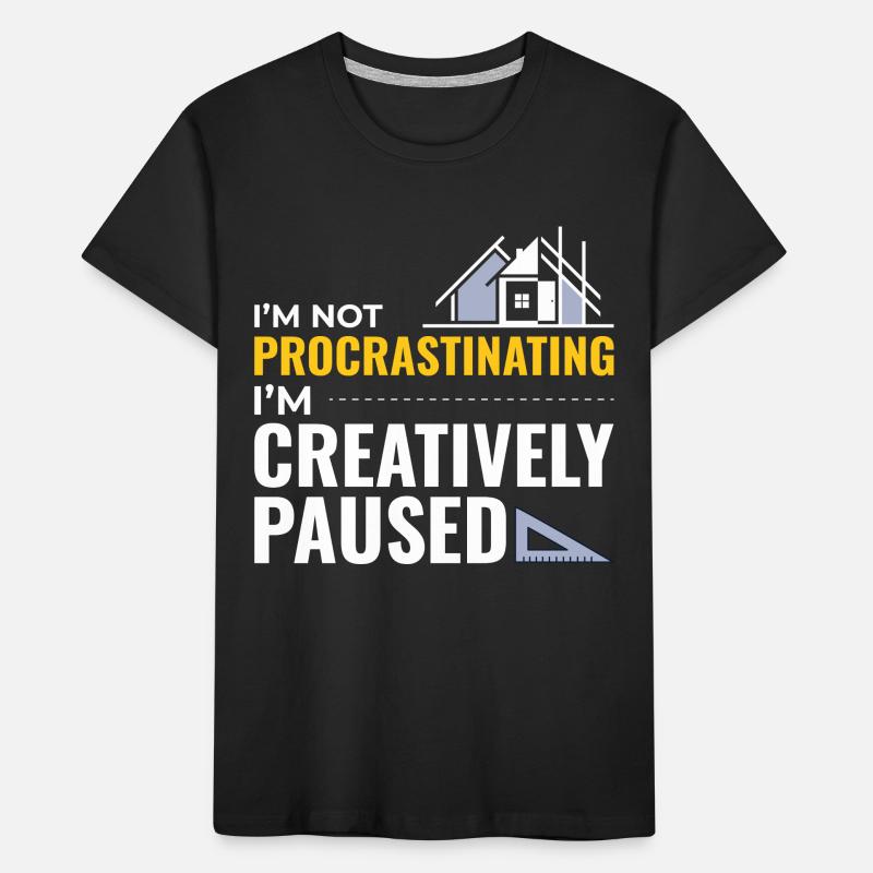 Architectes Construction Créativité Procrastination T-shirt bio Premium Enfant