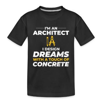 Architekt Träume Beton Design Bau - Kinder Premium Bio T-Shirt - Schwarz - Vorne