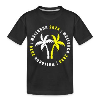 Mallorca 2024 Urlaub - Kinder Premium Bio T-Shirt - Schwarz - Vorne