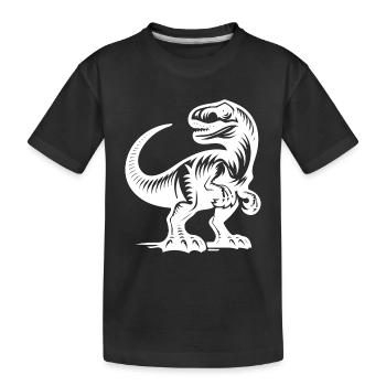 Mignon petit enfant Raptor dinosaure - T-shirt bio Premium Enfant - noir - Devant
