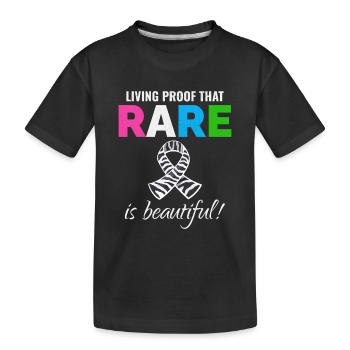 Sensibilisation aux maladies rares Rare is Beautiful - T-shirt bio Premium Enfant - noir - Devant